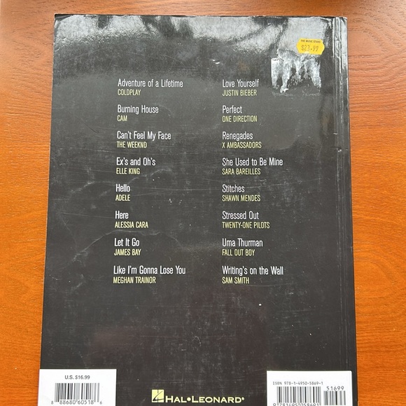 Chart Hits 2015-2016 piano sheet music book - Picture 2 of 3